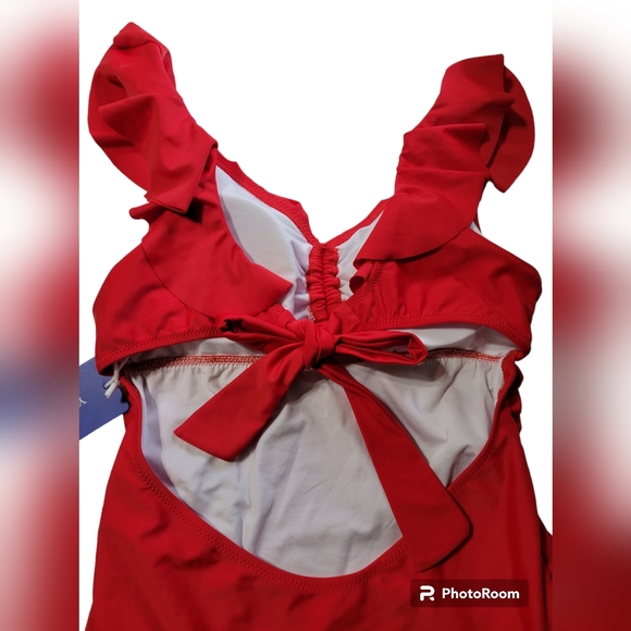 NWT Red One Piece Swimsuit Size L - Picture 4 of 6